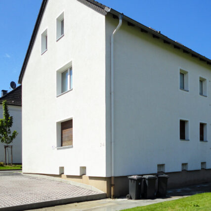 Nach der Fassadenreinigung vom Meister strahlt die Fassade wieder wie neu.