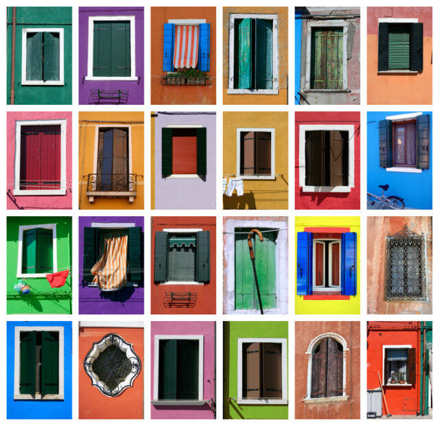 le de Burano face Venise et ses maisons de pcheurs