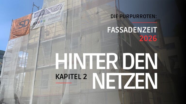 Hinter den Netzen.