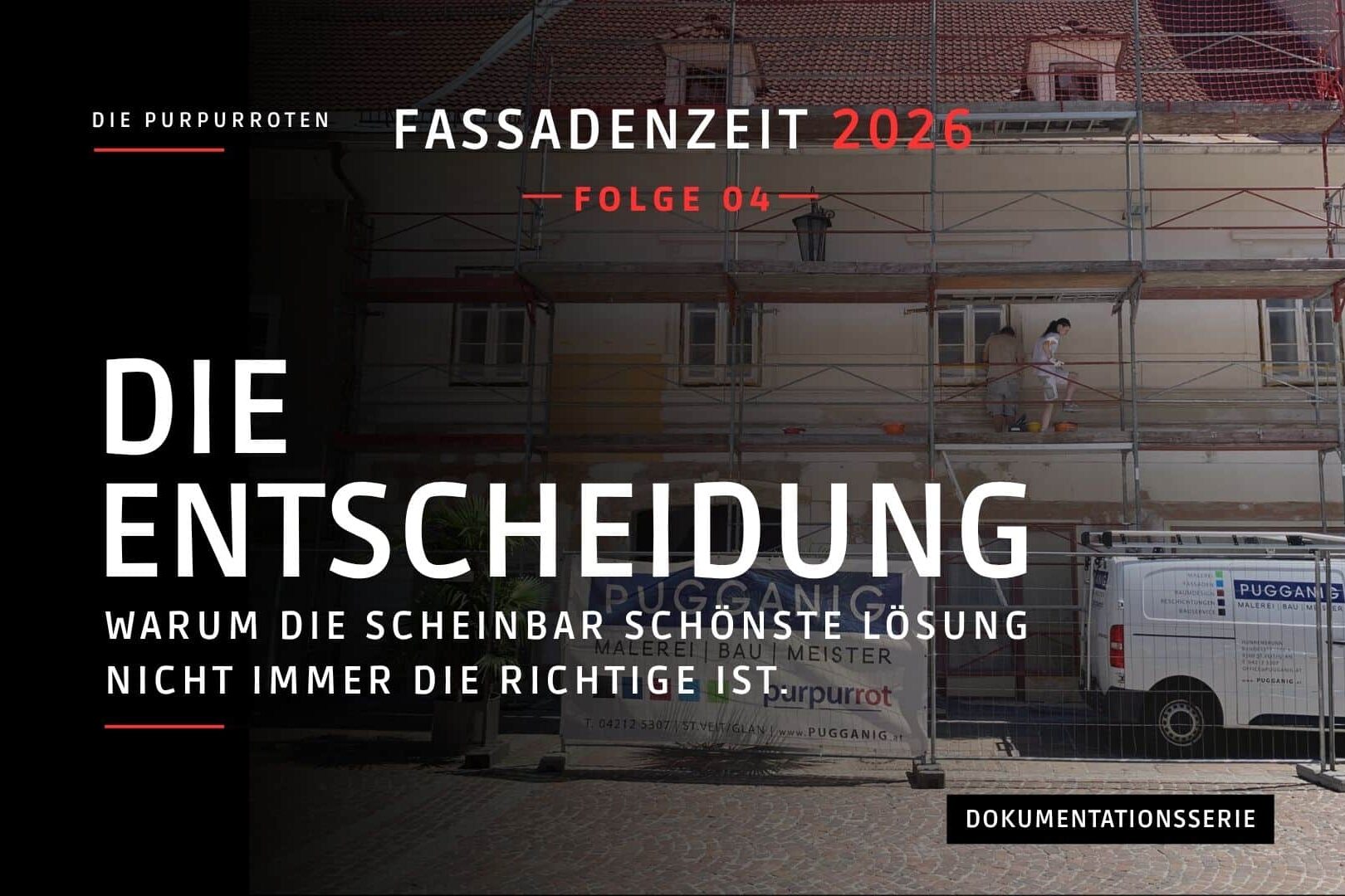 Historische Altstadtfassade in St. Veit nach der denkmalgerechten Fassadenrenovierung.