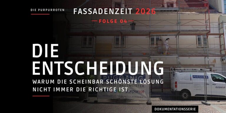 Historische Altstadtfassade in St. Veit nach der denkmalgerechten Fassadenrenovierung.