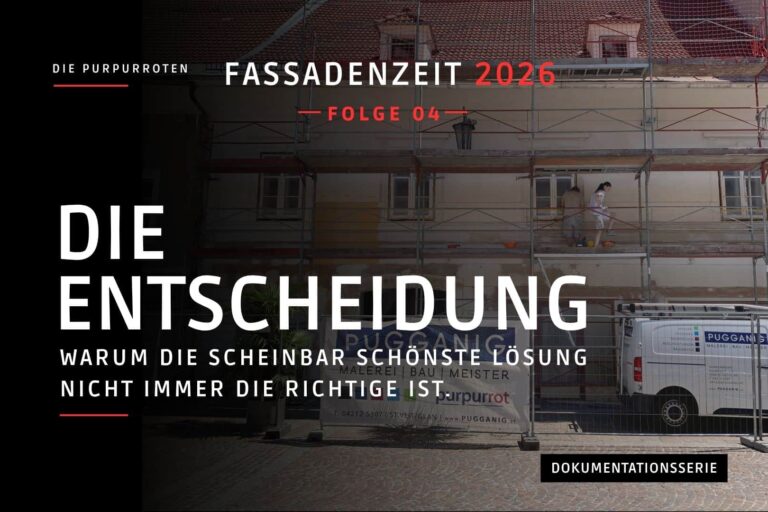 Historische Altstadtfassade in St. Veit nach der denkmalgerechten Fassadenrenovierung.