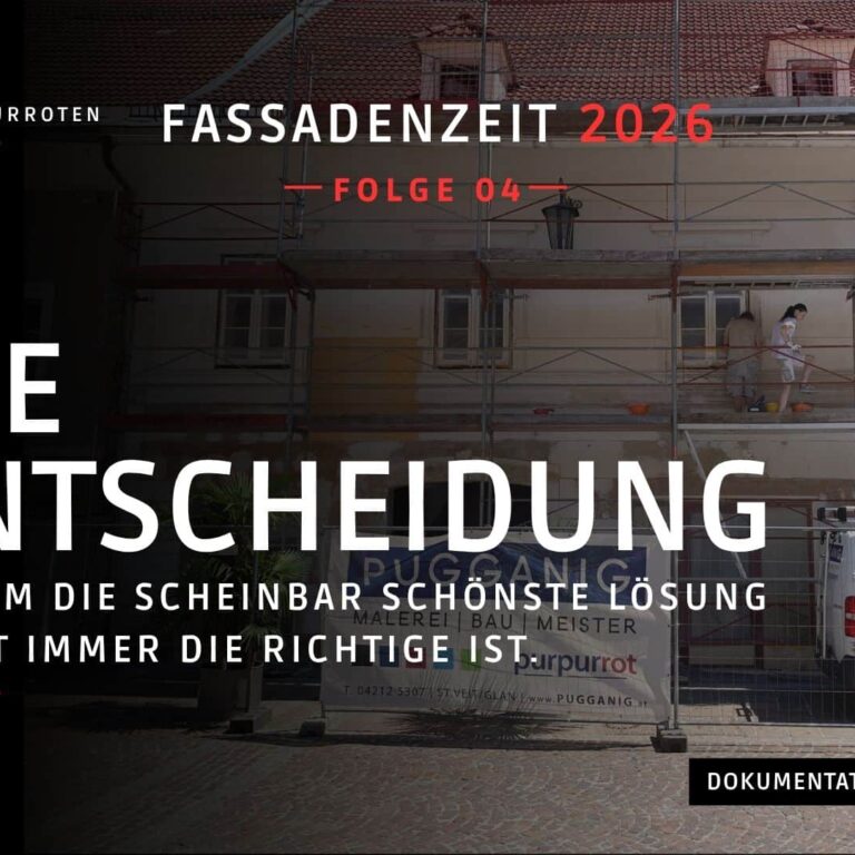 Historische Altstadtfassade in St. Veit nach der denkmalgerechten Fassadenrenovierung.