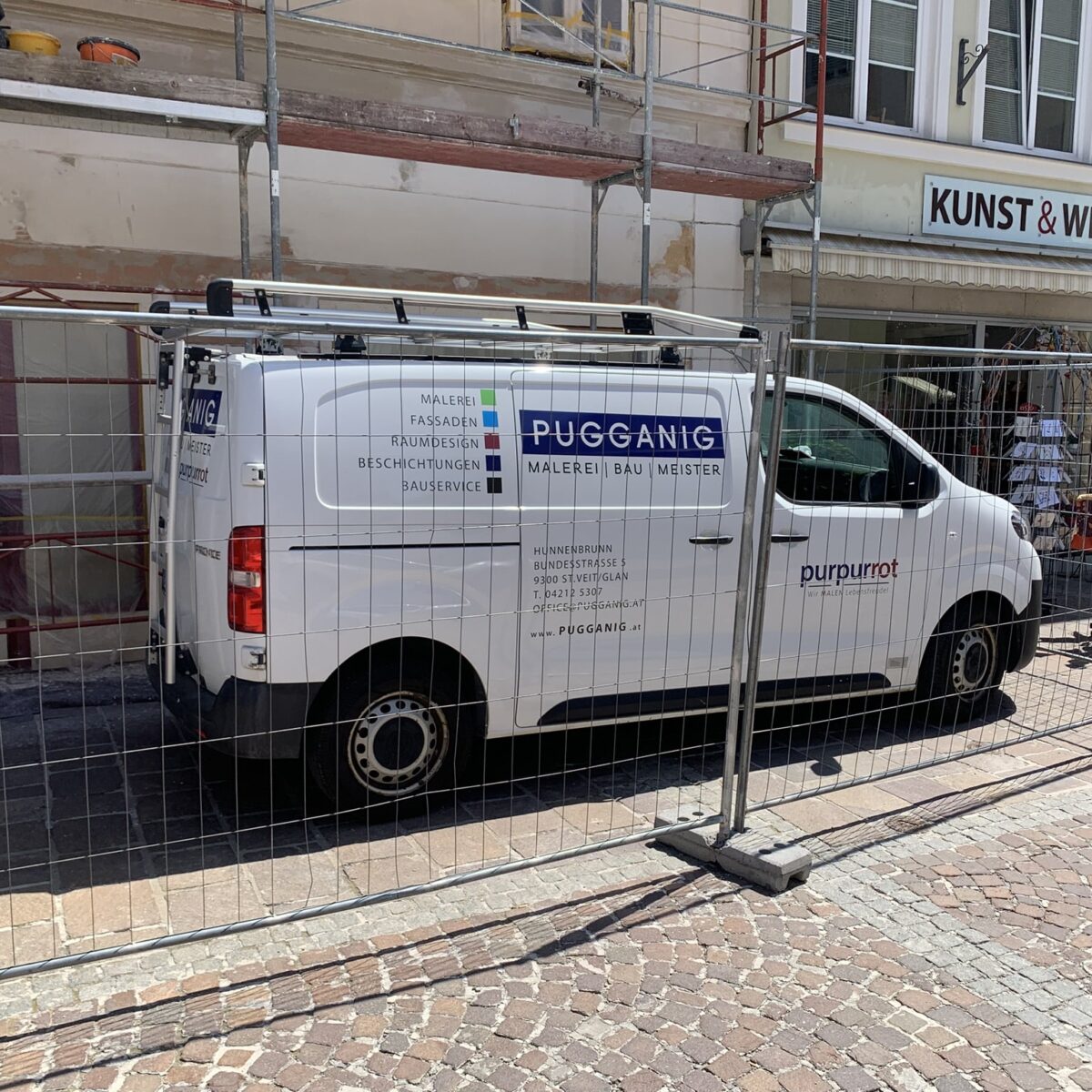 Vorbereitung für Fassadenrenovierung