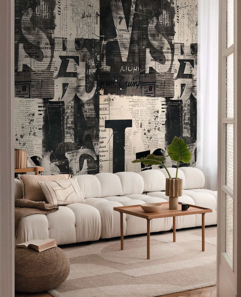 Schäfer Palazzo 2028 – Typografie Wandbild Raumansicht groß Typografie Wandbild Schäfer Tapeten Artikel 5071300